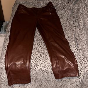 Abercrombie brown leather pants